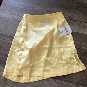 Silky middy skirt